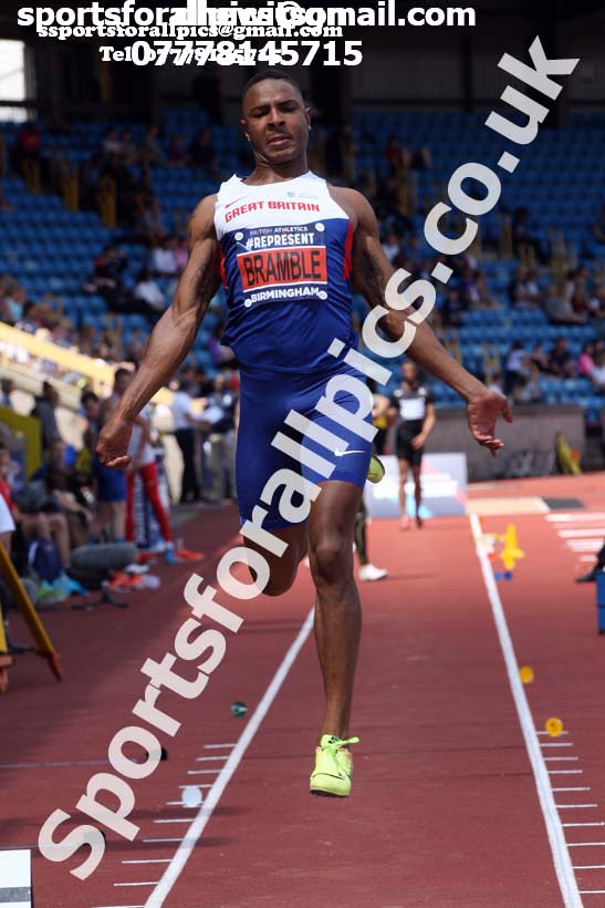 Mens long jump, World Championship Team Trials, Alexander Stadium, Birmingham